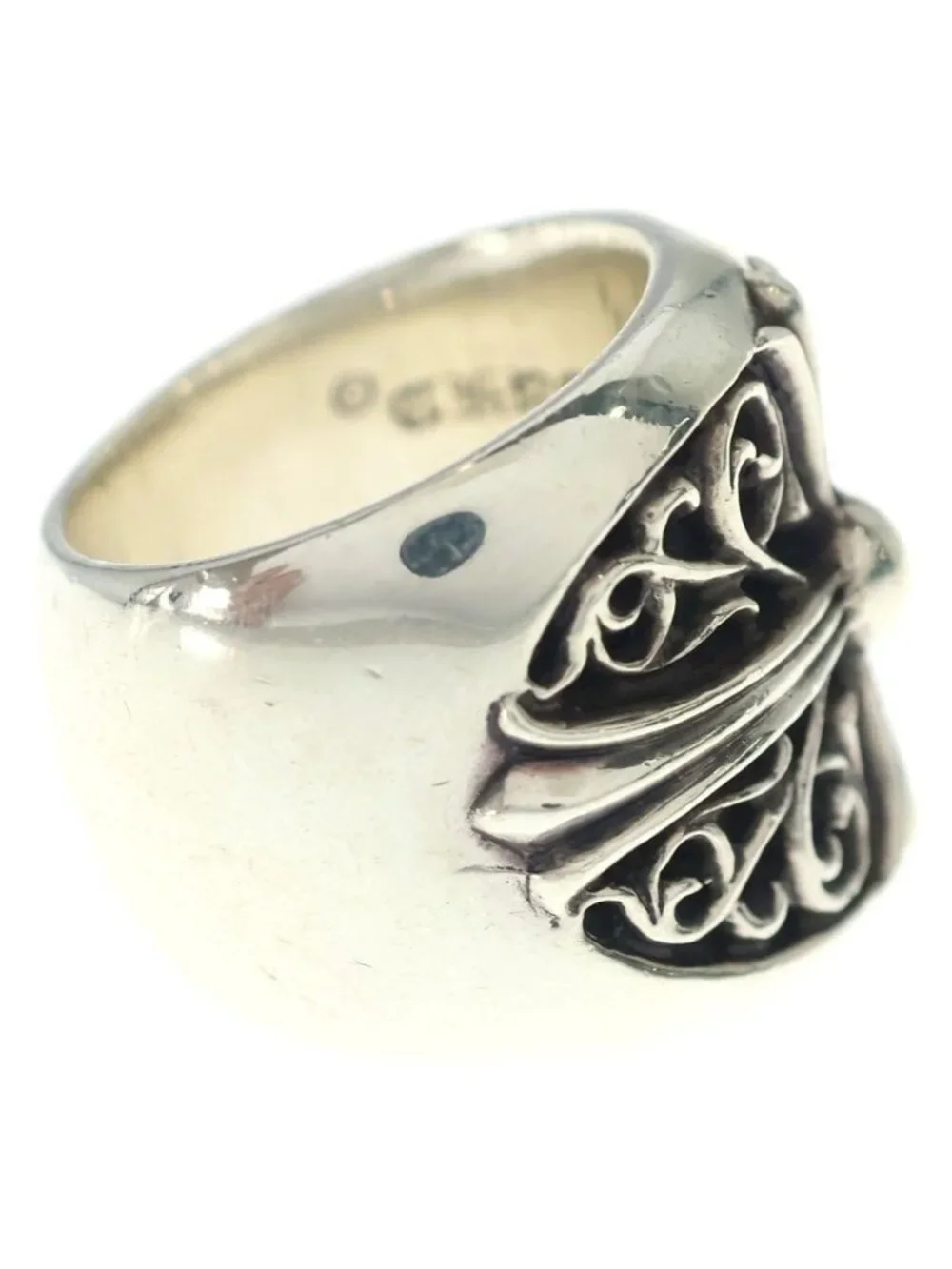 Chrome Hearts Classic Oval Cross Ring Silver